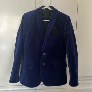 H&M boys navy velvet blazer size US 7